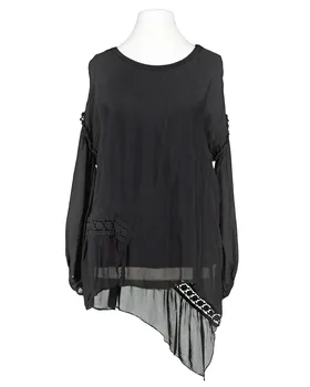 Tunika Bluse mit Seide in  schwarz von Made in Italy (Bild 1)
