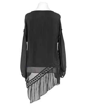 Tunika Bluse mit Seide in  schwarz von Made in Italy (Bild 3)