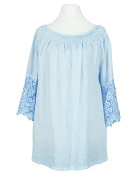Tunika Bluse mit Spitze in  blau von Diana (Bild 1)