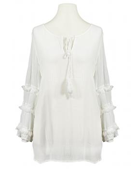 Tunika Bluse mit Spitze in  weiss von Mihos (Bild 1)