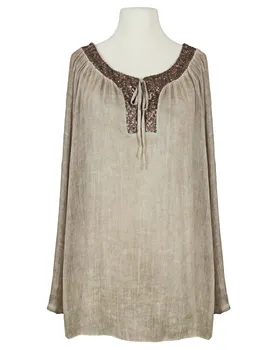Tunika Bluse Pailletten in  taupe von ever new fashion (Bild 1)