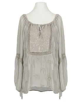 Tunika Bluse Seide 2-tlg. in  taupe von XUNA (Bild 1)