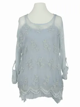 Bluse Seidencrepe in  hellblau von RESTART (Bild 1)