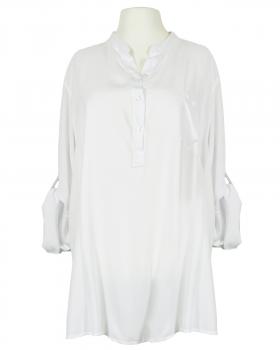 Tunika Bluse Stehkragen in  weiss von Made in Italy (Bild 1)