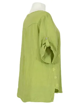 Tunika Bluse Stickerei in  apfelgr�n von Made in Italy (Bild 2)