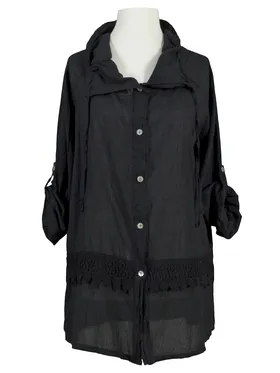 Tunika Buse mit Spitze in  schwarz von FASHION (Bild 1)