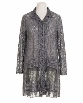 Spitzenjacke mit Seide in  grau von Manga (Bild 1)