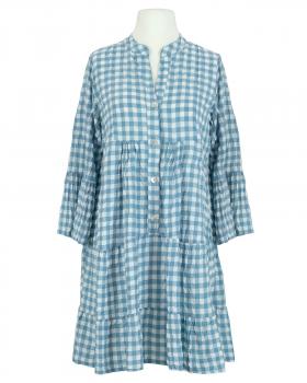 Tunika Karomuster in  jeansblau von Made in Italy (Bild 1)