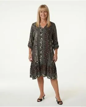 Tunika Kleid A-Linie in  schwarz von Spaziodonna (Bild 3)