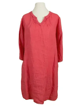 Tunika Kleid aus Leinen in  koralle von Puro Lino (Bild 1)