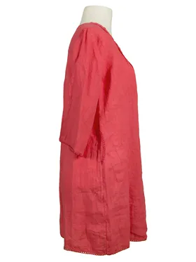 Tunika Kleid aus Leinen in  koralle von Puro Lino (Bild 3)