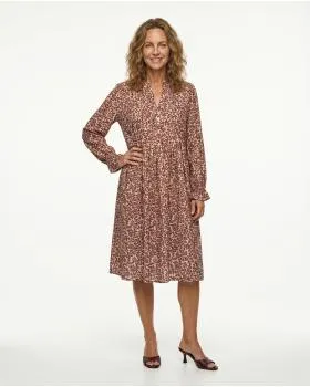Tunika Kleid Blumenmuster in  bordeaux von Made in Italy (Bild 3)