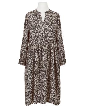 Tunika Kleid Blumenmuster in  schwarz von Made in Italy (Bild 1)