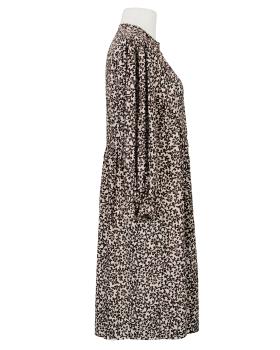 Tunika Kleid Blumenmuster in  schwarz von Made in Italy (Bild 2)