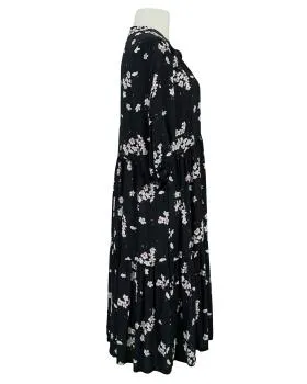 Tunika Kleid Blumenprint in  schwarz von Vincenzo Allocca (Bild 2)