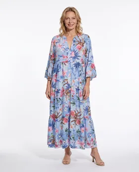 Tunika Kleid Floral in  hellblau von Selected Touch (Bild 3)