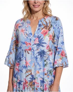 Tunika Kleid Floral in  hellblau von Selected Touch (Bild 4)