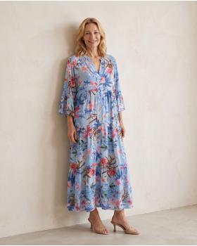 Tunika Kleid Floral in  hellblau von Selected Touch (Bild 5)