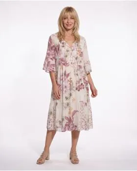Tunika Kleid Floral in  rosa von Selected Touch (Bild 3)