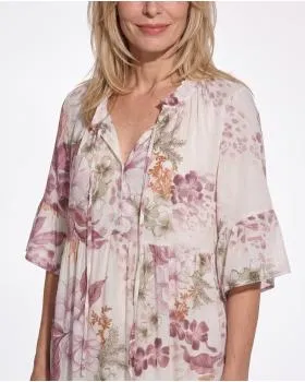Tunika Kleid Floral in  rosa von Selected Touch (Bild 4)