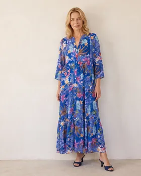 Tunika Kleid Floral in  royalblau von Selected Touch (Bild 5)