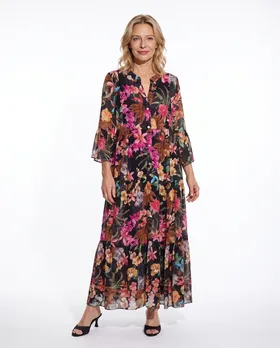Tunika Kleid Floral in  schwarz von Selected Touch (Bild 3)