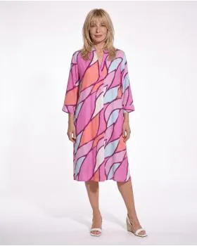 Tunika Kleid Grafikmuster in  bunt von Made in Italy (Bild 3)