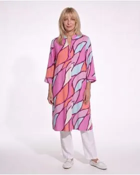Tunika Kleid Grafikmuster in  bunt von Made in Italy (Bild 4)