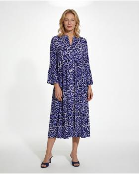 Tunika Kleid Leo Print in  blau von H. Trend (Bild 3)