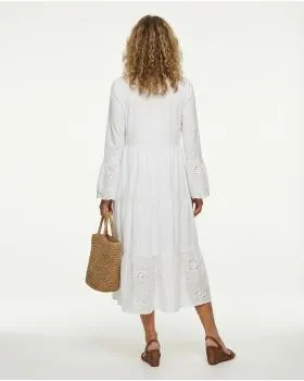 Tunika Kleid Lochstickerei in  wei� von Sarah (Bild 4)