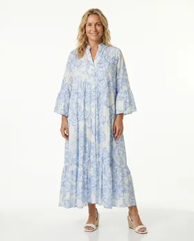 Tunika Kleid mit Lochspitze in  blau von H. Trend (Bild 3)