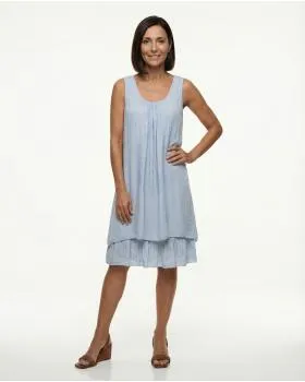 Tunika Kleid mit Seide in  blau von Spaziodonna (Bild 1)