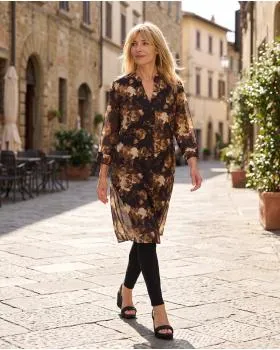 Tunika Kleid mit Seide in  schwarz von Made in Italy (Bild 5)