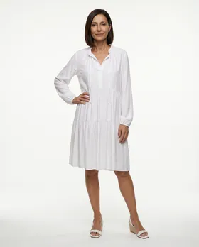 Tunika Kleid mit Seide in  weiss von H. Trend (Bild 3)