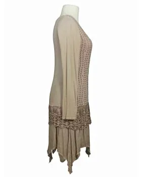Tunika Kleid mit Spitze in  beige von Spaziodonna (Bild 2)