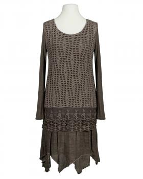 Tunika Kleid mit Spitze in  braun von Spaziodonna (Bild 1)