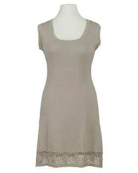 Strickkleid mit Spitze in  taupe von Moda Italia (Bild 1)