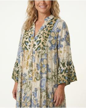 Tunika Kleid Print in  beige von H. Trend (Bild 4)