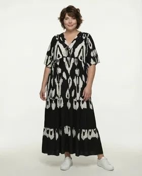 Tunika Kleid Print in  schwarz von Vincenzo Allocca (Bild 2)
