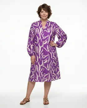 Tunika Kleid Print in  violett von Made in Italy (Bild 3)