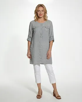Tunika Leinen in  grau von Diana (Bild 3)
