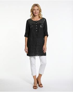 Tunika Leinen in  schwarz von Diana (Bild 3)