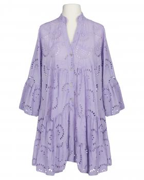 Tunika Lochstickerei in  lila von Made in Italy (Bild 1)