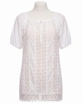 Bluse mit H�kelspitze in  wei� von Montan (Bild 1)