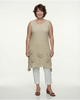 Tunika mit Leinen in  beige von Vincenzo Allocca (Bild 3)
