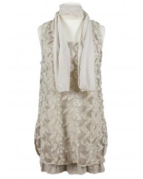 Tunika mit Schal 3-tlg. in  beige von Spaziodonna (Bild 1)