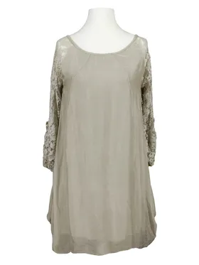 Tunika mit Seide in  taupe von Spaziodonna (Bild 1)