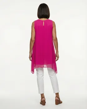Tunika mit Seide A-Linie in  pink von Spaziodonna (Bild 4)
