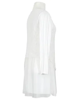 Tunika mit Spitze in  wei� von Spaziodonna (Bild 2)