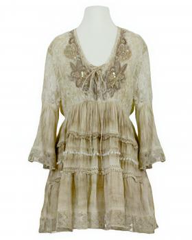 Tunika mit Stickerei in  beige von NJ (Bild 1)